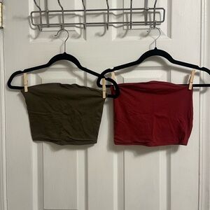 Garage cropped tube tops